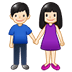 👫🏻 woman and man holding hands: light skin tone display on Samsung